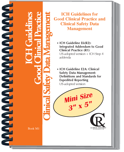 Book M1: 2024 Mini Pocket-Sized (3" x 5") ICH Guidelines for GCP (E6 ...