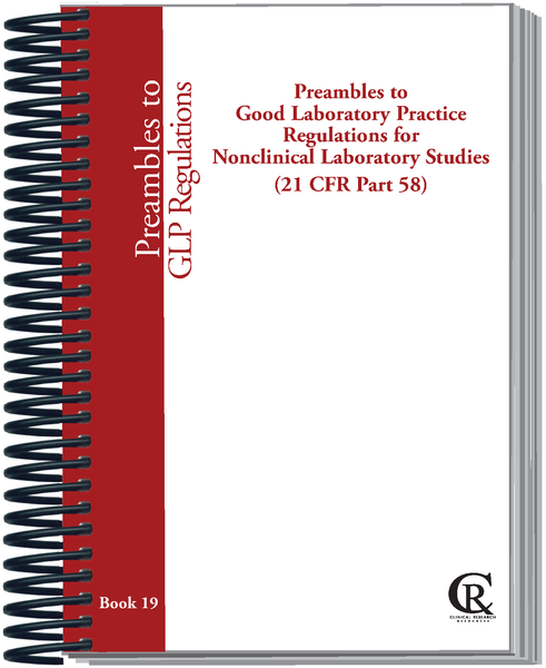 Book 19: 2024 Preambles to Good Laboratory Practice Regulations