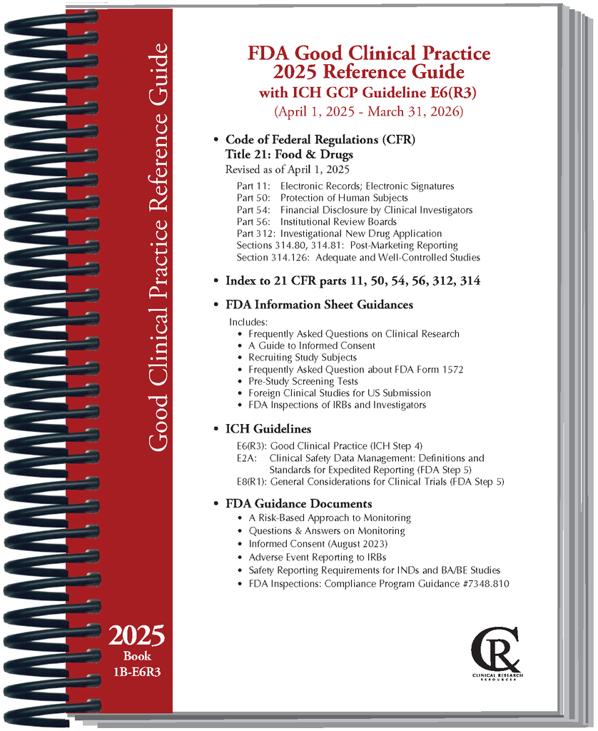 Book 1B-E6R3: 2025 FDA Good Clinical Practice Guide (With ICH GCP E6(R3))