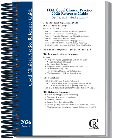 Book 1B:  2026 FDA Good Clinical Practice Guide <span style="color: #b70202">(With FDA/ICH GCP E6(R3))</span>