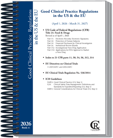 Book 1C:  2026 Good Clinical Practice Regulations in the US & the EU <span style="color: #b70202">(With FDA/ICH GCP E6(R3))</span>