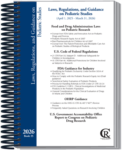 Book 25:  2026 Laws, Regulations, and Guidance on Pediatric Studies