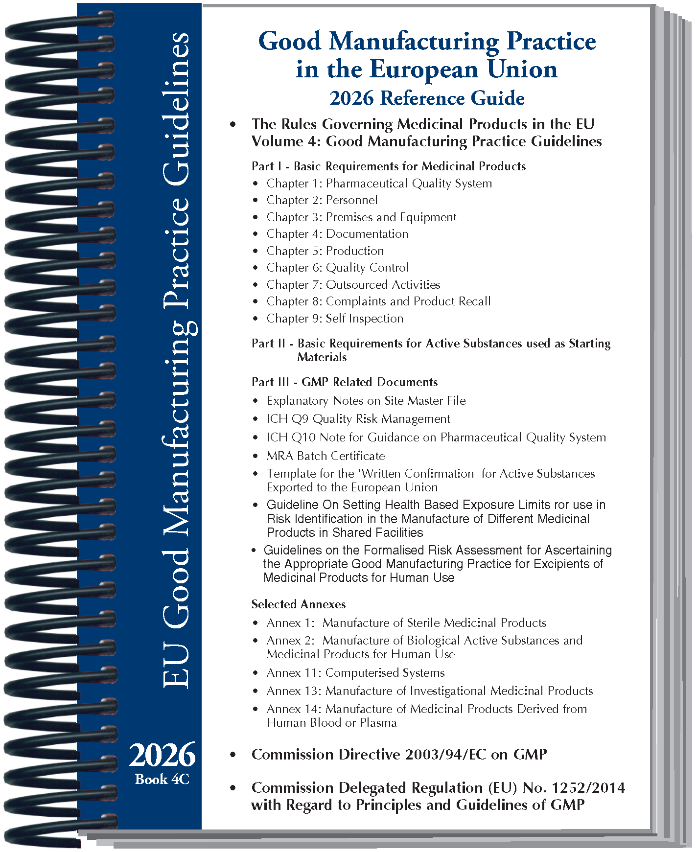 Book 4C: 2026 Good Manufacturing Practice in the European Union, Refer ...
