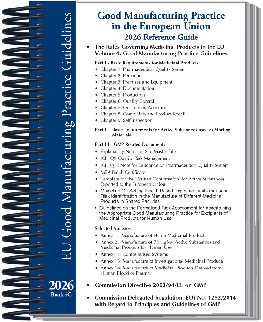 Book 4C:  2026 Good Manufacturing Practice in the European Union, Reference Guide