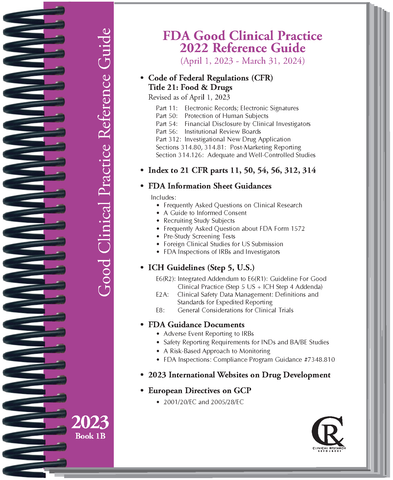 Book 1B:  2023 FDA Good Clinical Practice Guide
