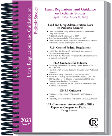 Book 25:  2023 Laws, Regulations, and Guidance on Pediatric Studies