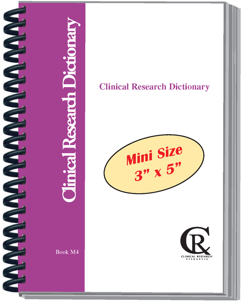 Book M4:  2023 Mini Pocket-Sized (3" x 5") Clinical Research Dictionary
